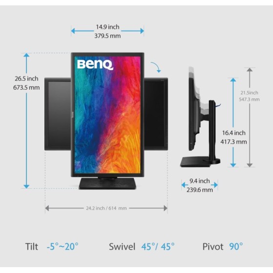 BenQ PD2700Q 27inch 2K QHD SRGB Designer Monitor