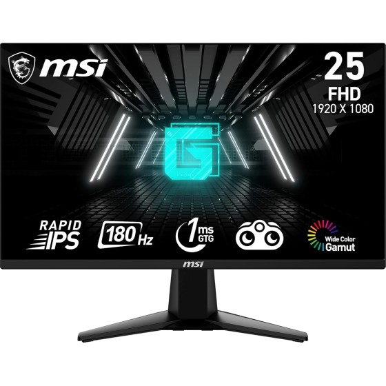 MSI G255F 25 Inch Gaming Monitor with 180Hz Refresh Rate and 1ms Response Time