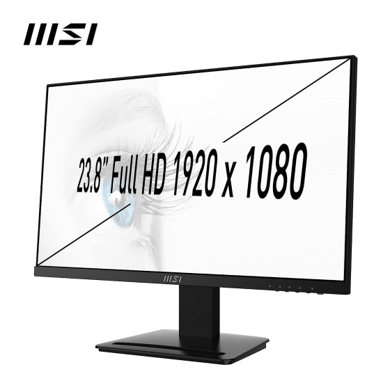 MSI Pro MP243 Professional Monitor with 24 Inch FullHD (1920 x 1080) 60Hz Refresh Rate, IPS Panel with Eye-Friendly Technology, VESA-Mount