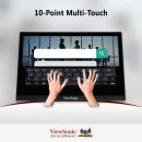ViewSonic TD1630-3 16 Inch 10-point Projected Capacitive Touch Screen Monitor with HD 768p Resolution, Durable, Scratch-resistant, Advanced Ergonomic Stand Design, Versatile Connectivity, Cross-platform Compatibility, Dual Integrated Speakers and VESA-com
