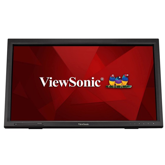 ViewSonic TD2423 24 Inch Full HD 1080p 75Hz 10-point IR Touch Monitor with Anti-scratch 7H Hardness, Dual Integrated Speakers, VESA Compatible, HDMI, DVI, VGA and Multi Operating System Support