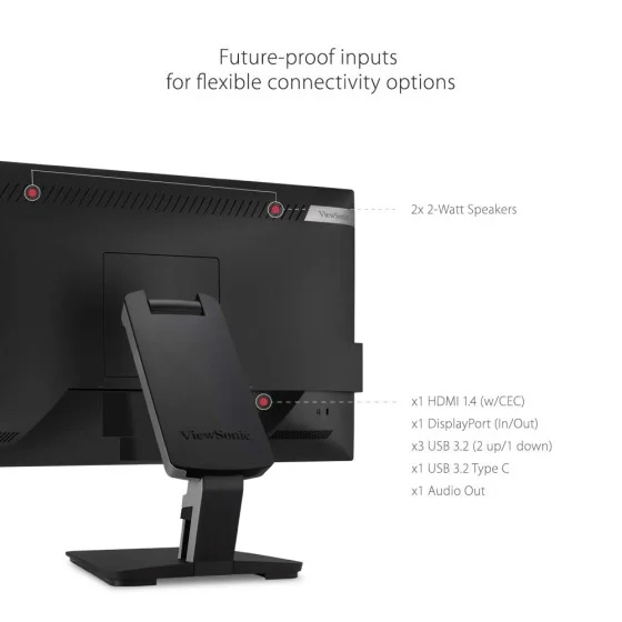 ViewSonic TD2455 23.8 Inch (60.45 cm) Touch Monitor with Full HD 1080p, Projected Capacitive Touch, Advanced Ergonomics, Passive Stylus, Daisey Chain, USB 3.1 (Type A, Type B, Type C), HDMI, DP in & Out (Black) ViewSonic TD2455 23.8 Inch (60.45 cm) Touch Monitor with Full HD 1080p, Projected Capacitive Touch, Advanced Ergonomics, Passive Stylus, Daisey Chain, USB 3.1 (Type A, Type B, Type C), HDMI, DP in & Out (Black)