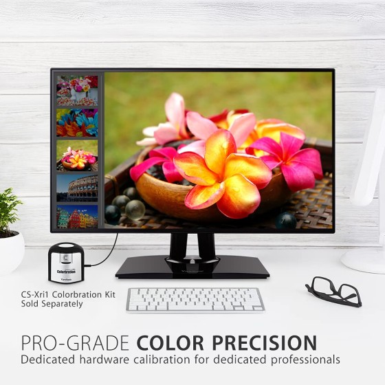 ViewSonic VP2768-A 27-Inch SuperClear IPS Pantone Validated Monitor, with  ColorPro QHD 1440p, USB Type-C Chargeback (90W), 113% sRGB, Height Adjustable, Daisy Chain, Dual HDMI, DP, LAN Connectivity