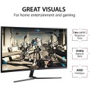 ViewSonic VX2458-C-MHD 24-Inch Full HD 1080P 1800R Curved Gaming Monitor with 1ms Ultra response time, 144Hz refresh rate, AMD FreeSync™ Premium, 85% NTSC wide colour gamut coverage, Flexible Connectivity and 3W Dual Speakers