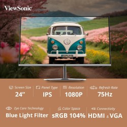 ViewSonic VX2476-SH 24inch IPS HD Monitor