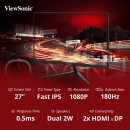 ViewSonic Omni VX2728 27inch IPS FHD Gaming Monitor