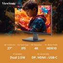 ViewSonic VX2762U-4K 27inch IPS UHD Monitor