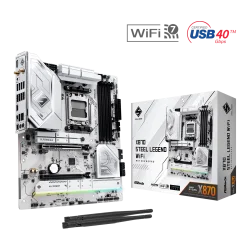 ASRock X870 Steel Legend WIFI AM5 AMD Base Motherboard