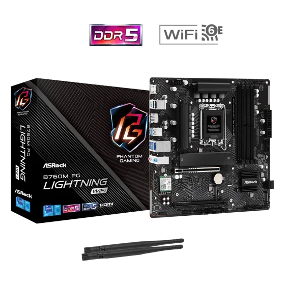 ASRock B760M PG Lightnig WIFI LGA 1700 Intel Base Motherboard