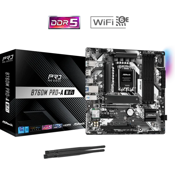 ASRock B760M Pro A WIFI LGA 1700 Intel Base Motherboard