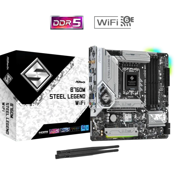 ASRock B760M Steel Lagend WIFI LGA 1700 Intel Base Motherboard