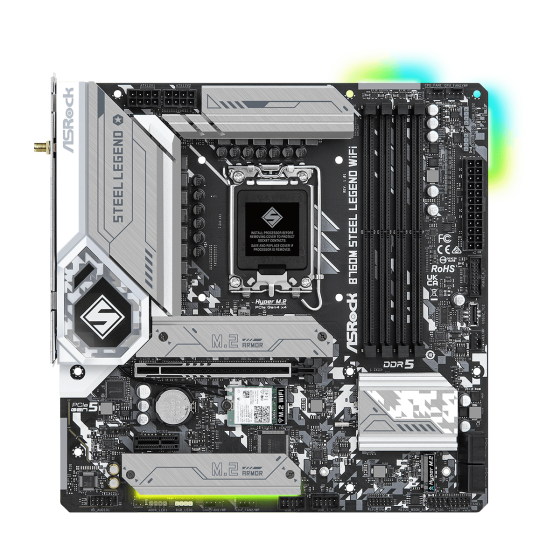 ASRock B760M Steel Lagend WIFI LGA 1700 Intel Base Motherboard ASRock B760M Steel Lagend WIFI LGA 1700 Intel Base Motherboard
