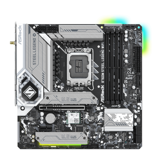 ASRock B760M Steel Lagend WIFI LGA 1700 Intel Base Motherboard ASRock B760M Steel Lagend WIFI LGA 1700 Intel Base Motherboard
