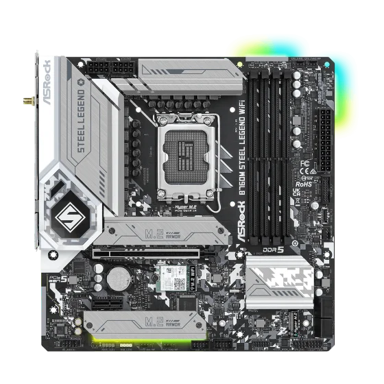 ASRock B760M Steel Lagend WIFI LGA 1700 Intel Base Motherboard ASRock B760M Steel Lagend WIFI LGA 1700 Intel Base Motherboard