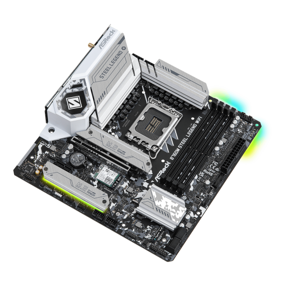 ASRock B760M Steel Lagend WIFI LGA 1700 Intel Base Motherboard ASRock B760M Steel Lagend WIFI LGA 1700 Intel Base Motherboard