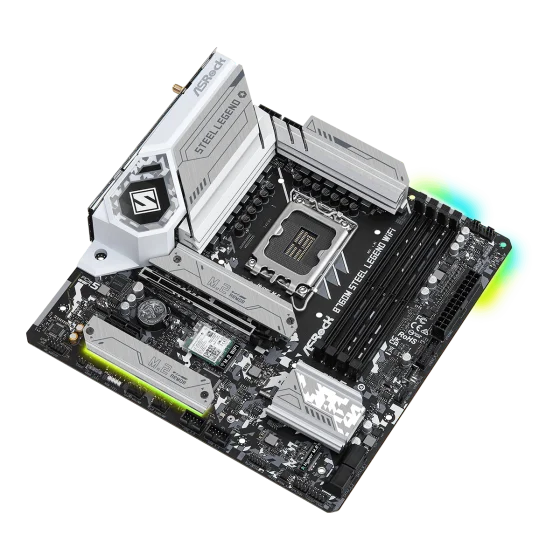 ASRock B760M Steel Lagend WIFI LGA 1700 Intel Base Motherboard ASRock B760M Steel Lagend WIFI LGA 1700 Intel Base Motherboard