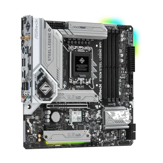 ASRock B760M Steel Lagend WIFI LGA 1700 Intel Base Motherboard ASRock B760M Steel Lagend WIFI LGA 1700 Intel Base Motherboard