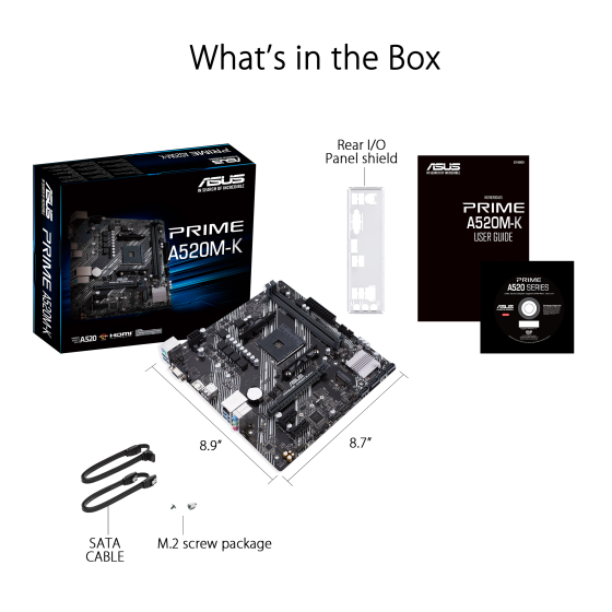 ASUS PRIME A520M-K AMD AM4 micro ATX motherboard