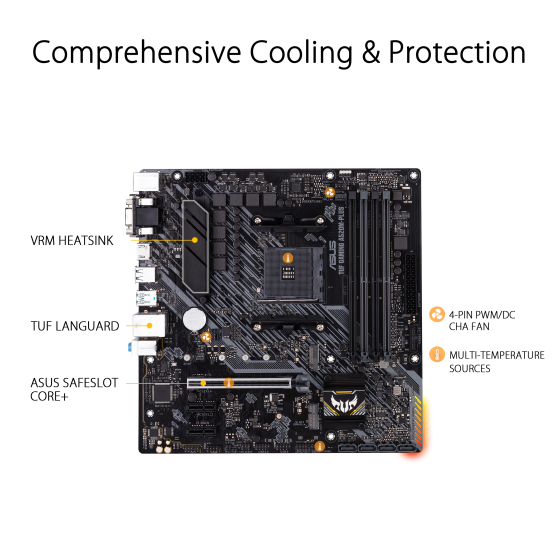 ASUS TUF GAMING A520M-PLUS AM4 micro ATX Motherboard
