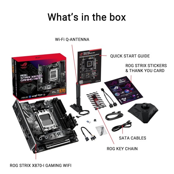 ASUS ROG STRIX X870-I GAMING WIFI Mini-ITX Motherboard ASUS ROG STRIX X870-I GAMING WIFI Mini-ITX Motherboard
