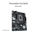 Asus PRIME H610M-E D4 Motherboard with Intel® H610 (LGA 1700) mic-ATX motherboard with DDR4, PCIe 4.0, dual M.2 slots, Realtek 1 Gb Ethernet, DisplayPort, HDMI®, D-Sub, USB 3.2 Gen 1 ports, SATA 6 Gbps, COM header, RGB header