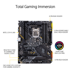 ASUS TUF GAMING Z490-PLUS ATX gaming motherboard