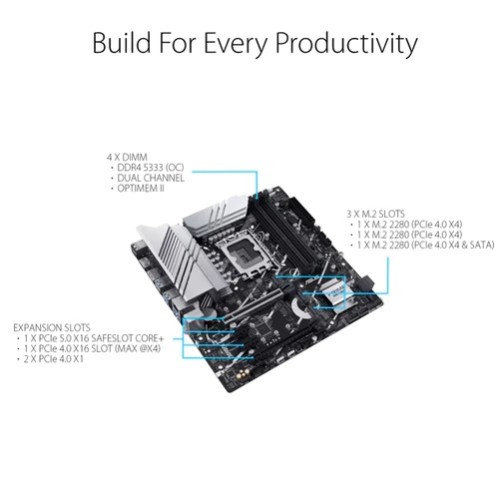 ASUS Prime Z790M-PLUS CSM Thunderbolt mATX Motherboard ASUS Prime Z790M-PLUS CSM Thunderbolt mATX Motherboard