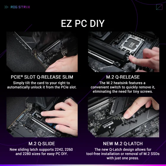 ASUS ROG STRIX Z890-F GAMING WIFI Gaming Motherboard ASUS ROG STRIX Z890-F GAMING WIFI Gaming Motherboard