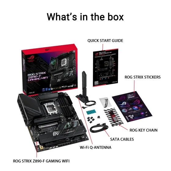 ASUS ROG STRIX Z890-F GAMING WIFI Gaming Motherboard ASUS ROG STRIX Z890-F GAMING WIFI Gaming Motherboard