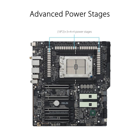 ASUS PRO WS TRX50-SAGE WIFI ATX Workstation Motherboard ASUS PRO WS TRX50-SAGE WIFI ATX Workstation Motherboard