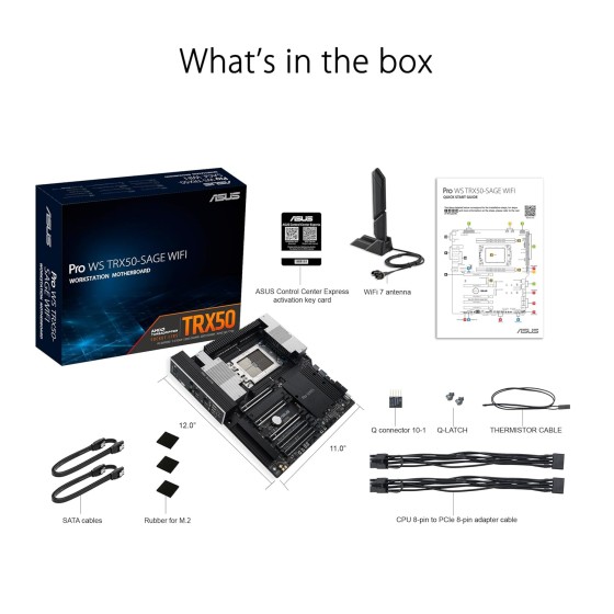 ASUS PRO WS TRX50-SAGE WIFI ATX Workstation Motherboard ASUS PRO WS TRX50-SAGE WIFI ATX Workstation Motherboard