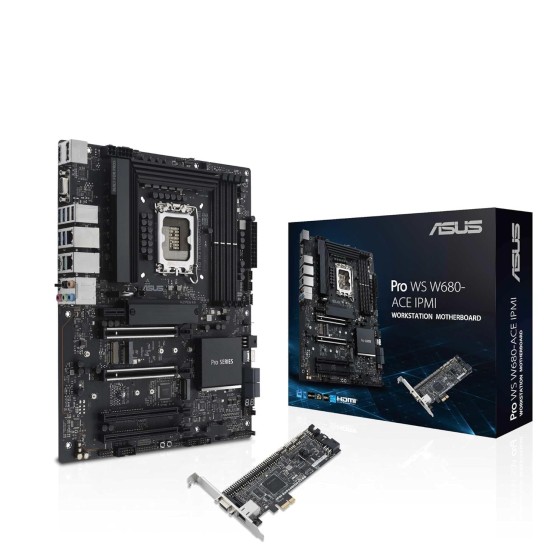 ASUS Pro WS W680-ACE IPMI ATX Workstation Motherboard ASUS Pro WS W680-ACE IPMI ATX Workstation Motherboard