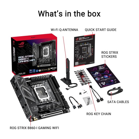 ASUS ROG STRIX B860-I GAMING WIFI Mini-iTX Motherboard ASUS ROG STRIX B860-I GAMING WIFI Mini-iTX Motherboard