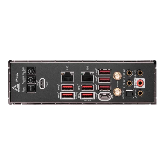 MSI MEG X670E GODLIKE Motherboard MATX - Supports AMD Ryzen™ 7000 Series Desktop Processors,Socket AM5,Memory Boost Upto 128GB(DDR5-6666MHz/OC), 1 x PCIe 5.0 x16, 4 x M.2 Gen5/ x4 and Wi-Fi 6E MSI MEG X670E GODLIKE Motherboard MATX - Supports AMD Ryzen™ 7000 Series Desktop Processors,Socket AM5,Memory Boost Upto 128GB(DDR5-6666MHz/OC), 1 x PCIe 5.0 x16, 4 x M.2 Gen5/ x4 and Wi-Fi 6E