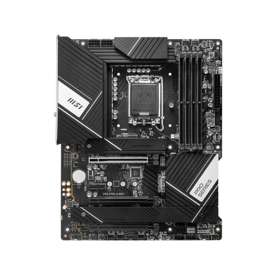 Msi Pro Z790-A WIFI Motherboard Supports 12th/13th Gen Intel Processors, LGA 1700, DDR5, PCIe 5.0, M.2, 2.5Gbps LAN, USB 3.2 Gen2, Wi-Fi 6E, ATX