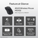 ASUS MD102 Wireless Mouse Dark Gray