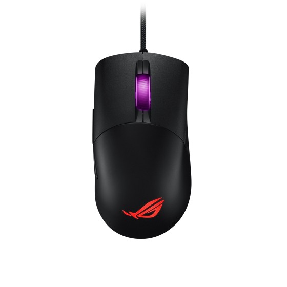 ASUS ROG Keris Wired Lightweight FPS gaming mouse with specially tuned ROG 16,000 dpi sensor, exclusive push-fit switch sockets, PBT polymer L/R keys, ROG Omni Mouse Feet, ROG Paracord and Aura Sync RGB lightingLightweight FPS gaming mouse with specially 