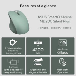 ASUS SmartO MD200 Silent Plus Wireless Mouse ASUS SmartO MD200 Silent Plus Wireless Mouse