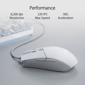 ASUS ROG Strix Impact II Moonlight White Gaming Mouse ASUS ROG Strix Impact II Moonlight White Gaming Mouse