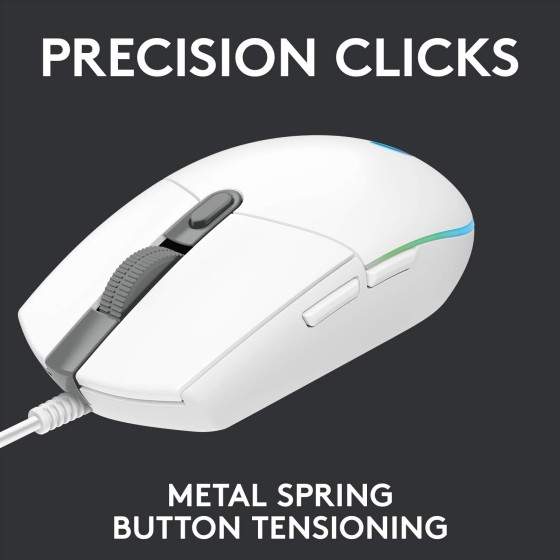 Logitech G102 Lightsync White 8000 DPI RGB Gaming Mouse Logitech G102 Lightsync White 8000 DPI RGB Gaming Mouse