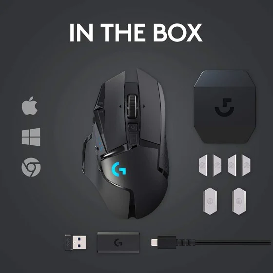 Logitech G502 Lightspeed 25,600 DPI Wireless Gaming Mouse Logitech G502 Lightspeed 25,600 DPI Wireless Gaming Mouse
