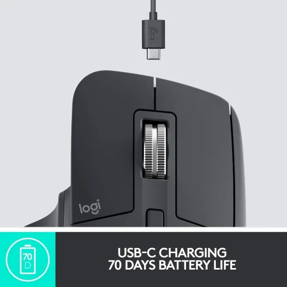 Logitech MX Master 3 Wireless Mouse Dark Grey Logitech MX Master 3 Wireless Mouse Dark Grey