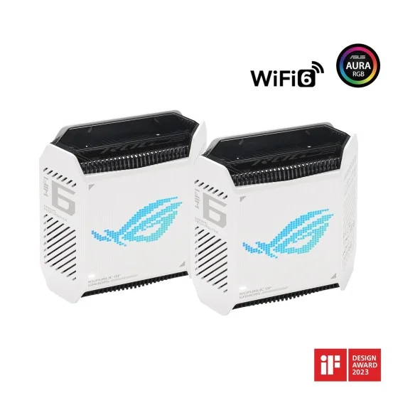 Asus ROG Rapture GT6 2Pack AX10000 WiFi-6 Gaming Router White Asus ROG Rapture GT6 2Pack AX10000 WiFi-6 Gaming Router White