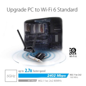 ASUS PCE-AX58BT AX3000 PCI-E WiFi 6 and Bluetooth Adapter