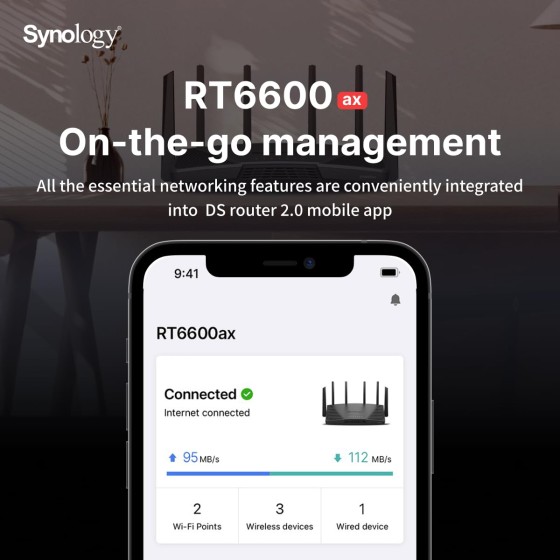 Synology RT6600ax Tri-Band Wi-Fi Router