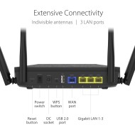 ASUS RT-AX53U AX1800 Dual Band WiFi 6 Extendable Router ASUS RT-AX53U AX1800 Dual Band WiFi 6 Extendable Router