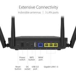 ASUS RT-AX53U AX1800 Dual Band WiFi 6 Extendable Router
