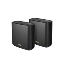 ASUS ZenWiFi AX (XT8) AX6600 Extendable Router Dual Pack Black Whole-Home Tri-band Mesh WiFi 6 System – Coverage up to 5,500 Sq. ft. or 6+ rooms, 6.6Gbps WiFi, 3 SSIDs, life-time free network security and parental controls, 2.5G port