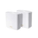 ASUS ZenWiFi AX (XT8) AX6600 Extendable Router Dual Pack White Whole-Home Tri-band Mesh WiFi 6 System – Coverage up to 5,500 Sq. ft. or 6+ rooms, 6.6Gbps WiFi, 3 SSIDs, life-time free network security and parental controls, 2.5G port
