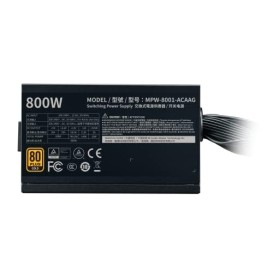 Cooler Master G800W Gold - 80 PLUS Certified PSU, 800W Output Cooler Master G800W Gold 80 PLUS Certified Non-Modular Power Supply